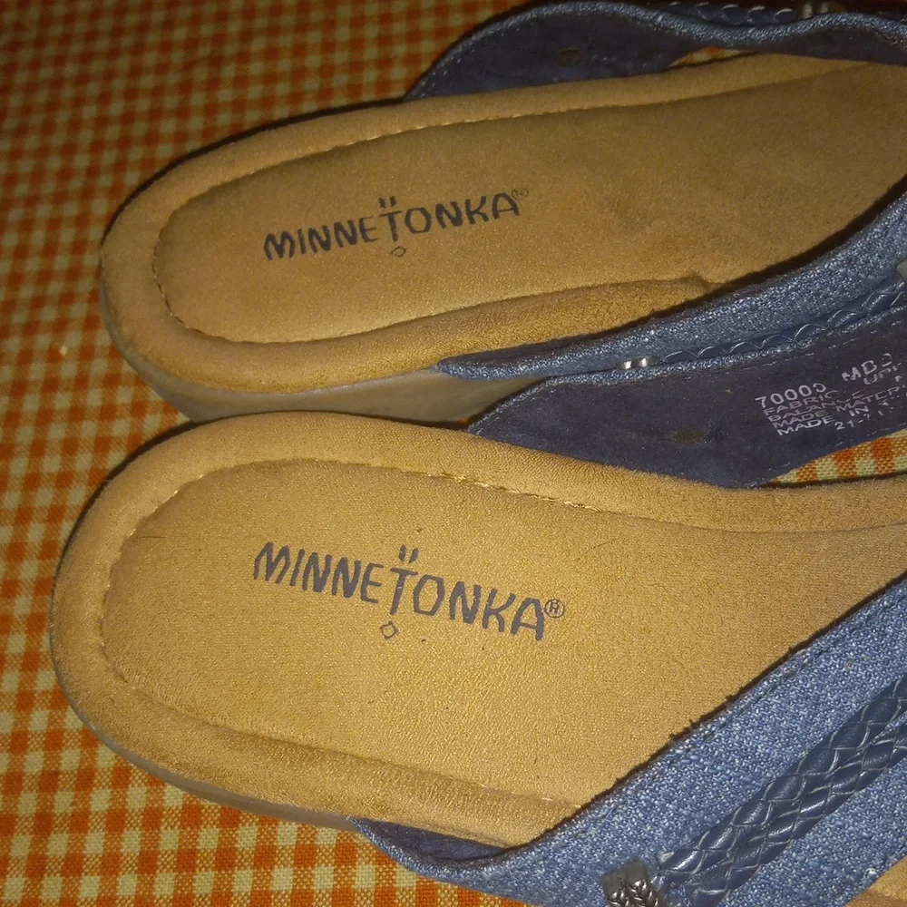 Minnetonka Denim Sandals